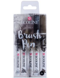 Ecoline Brush Pen set 5 Grey