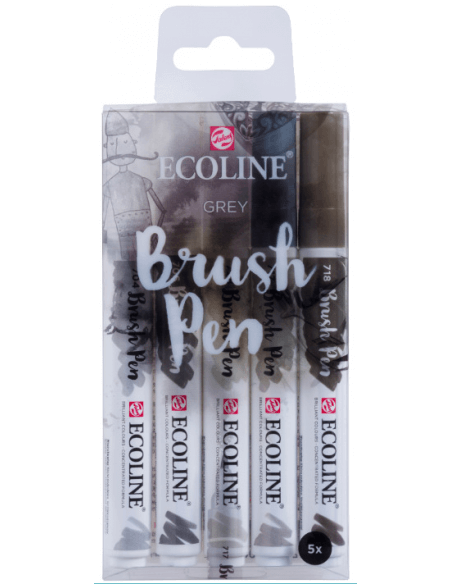 Ecoline Brush Pen set 5 Grau