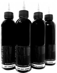 Solid Ink - Set di etichette nere