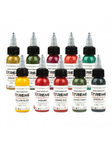 XTreme Ink - Traditional Japanese Color Set (10 x 30ml)